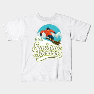 Sundance Mountain ski logo Kids T-Shirt